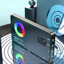 2X RGB LED Video Fill Light 4000Mah Battery Rechargeable Video Light Used for Photography Video Live Fill