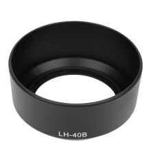 LH-40B Hochwertige, tragbare Gegenlichtblende aus Kunststoff für Kameraobjektive, kompatibel mit Olympus M.ZUIKO 45mm f1.8 (schwarz)