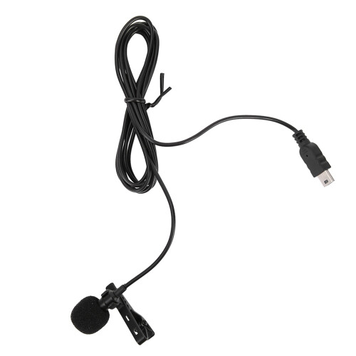 Mini Microfone Externo Estéreo USB Profissional com Clipe Compatível com GoPro Hero 3 / 3+ / 4 2
