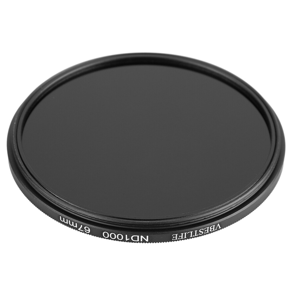 Vbestlife Slim Optical Glass Multiple Coated Neutral Density Nd1000 Nd Filter Compatible With Dslr (67Mm) Light 3375988761111