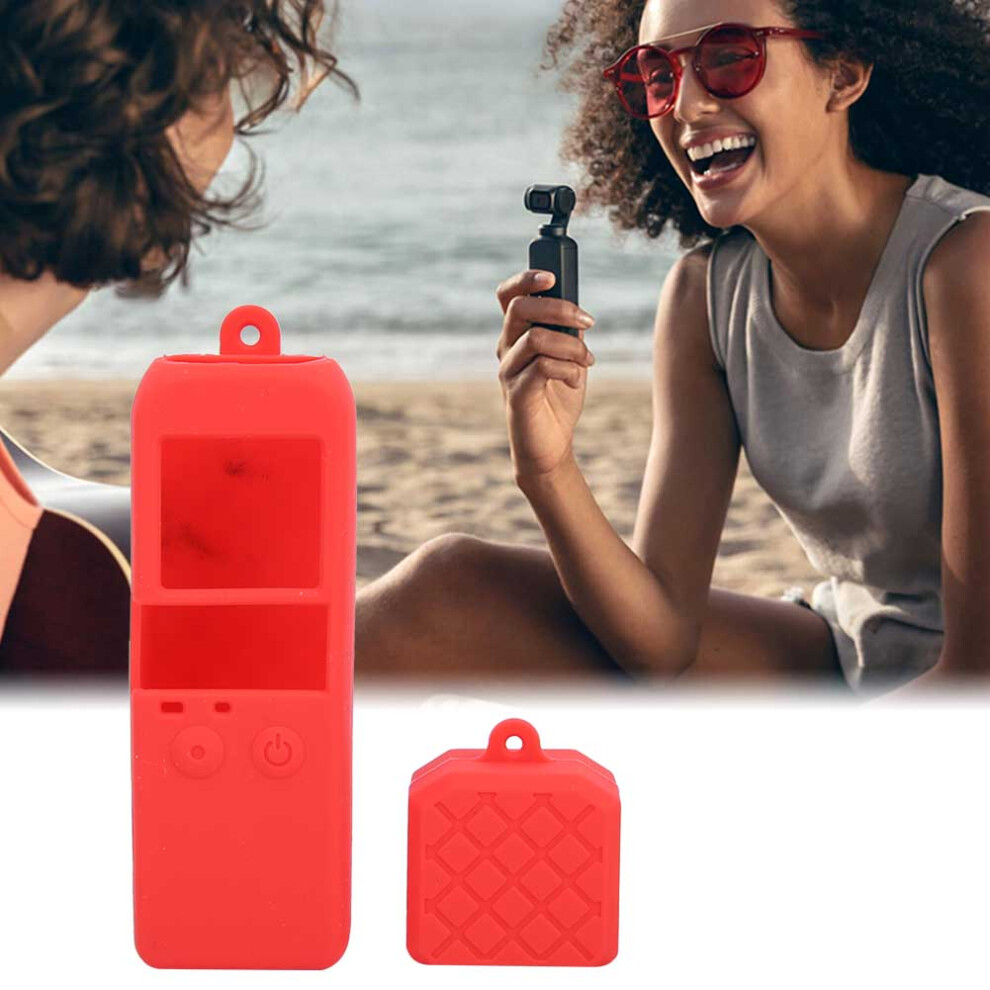 Soft Silicone Protective Cover Camera Lens Case Compatible With Dji Osmo Pocket (Red) Red 3515630174368