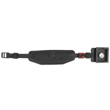 Leren polsband met snelsluiting, compatibel met DSLR- en SLR-digitale camera's (rood)