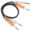 Cabo de áudio estéreo de 45 cm, conector macho de 6,35 mm para 6,35 mm, compatível com microfone. 5