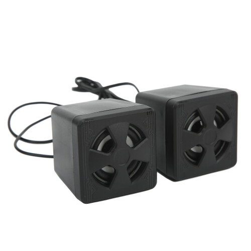 Mini alto-falantes estéreo portáteis com interface USB de 3,5 mm, compatíveis com computador e laptop. 1