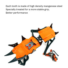 4x 12 Tooth Ice Snow Crampons Anti-Slip Climbing Gripper Shoe Covers Spike Cleats Snow Skid Crampon for Sport