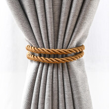 Set mit 2 Gardinenhaltern, gewebte Vorhanghalter Brown