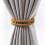 Set mit 2 Gardinenhaltern, gewebte Vorhanghalter Brown 1