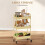 Homcom (Yellow) HOMCOM 3 Tier Rolling Utility Cart with 3 Mesh Basket 4