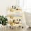 Homcom (Yellow) HOMCOM 3 Tier Rolling Utility Cart with 3 Mesh Basket 9