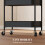Homcom (Black) HOMCOM 3 Tier Rolling Utility Cart with 3 Mesh Basket 5