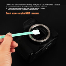 Kit de limpeza com 6 peças de cotonetes adesivos para sensores CMOS e CCD, compatível com câmeras DSLR e mirrorless.