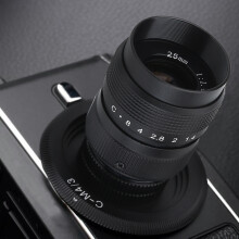 25-mm-f/1.4-Objektiv, C-M4/3-Adapter, Makroring, kompatibel mit Olympus EPL5, EPM3, EPL7 und OM-D