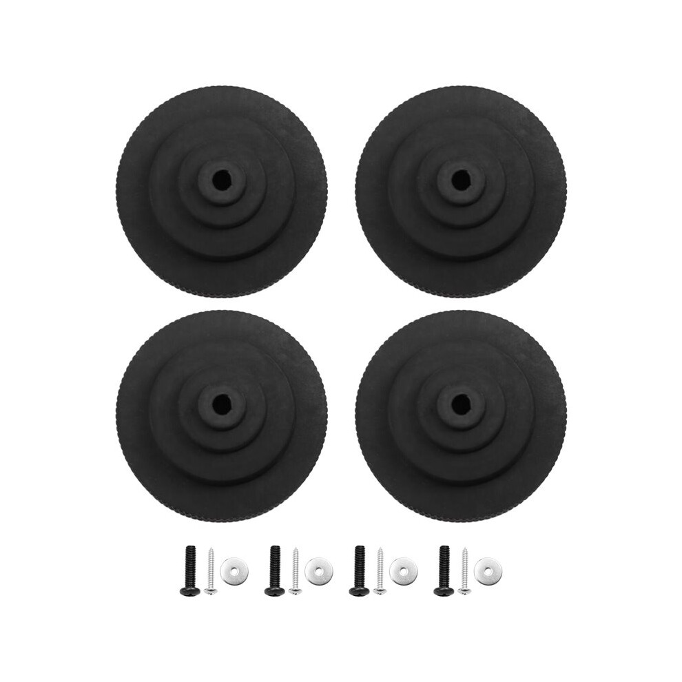 4Pcs For Turntable Pad Damping Foot Pad For Audio Cd Hifi Lp Vinyl Record Player Phonographs Amplifier Black 4713954310335