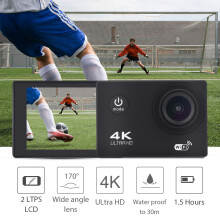 Ceamara Gníomhaíochta Wifi 4K HD 2 orlach, 170 céim uiscedhíonach, ceamara físe spóirt tumadóireachta lasmuigh