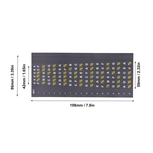 Fretboard Note Map Decals for Acoustic & Electric 1