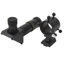 6x30 zoeker met haakse optische zoeker, FMC meerlaagse coating en bevestigingsbeugel, compatibel met astronomische telescopen.