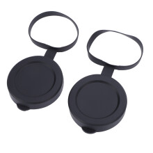 2 phíosa Caipíní Lionsa Cuspóir Rubair Cosanta Clúdach Lionsa Teileascóp atá Comhoiriúnach le Déshúileach Monocular ID 61 go 64mm