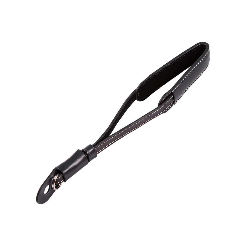19Cm Pu Leather Hand Wrist Strap Hand Wrist Lanyard Compatible With Slr Camera(Black) Black 3080200084106