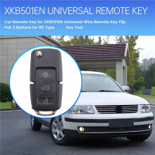 2X Car Remote Key for Xhorse XKB501EN Universal Wire Remote Key Flip Fob 3 Buttons for B5 Type VVDI Key Tool