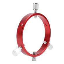Rode aluminiumlegering zespunts richtkijkerring met M6-schroefdraad (1/4 inch), compatibel met astronomische telescopen van 80-100 mm.