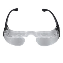 Vergrootglas met 4x vergroting en 3 gepolariseerde clipfilters in verschillende kleuren, verstelbare neuspads, telescoopbril voor vissen en concerten.