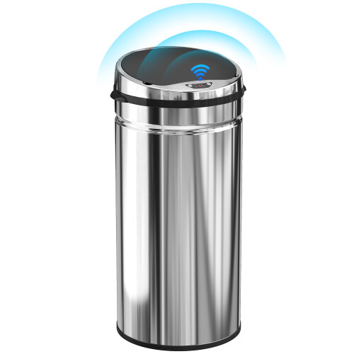 Homcom (S) HOMCOM Sensor Bin, Stainless Steel Kitchen Bin with Automatic Close 1