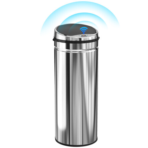 Homcom (M) HOMCOM Sensor Bin, Stainless Steel Kitchen Bin with Automatic Close 1