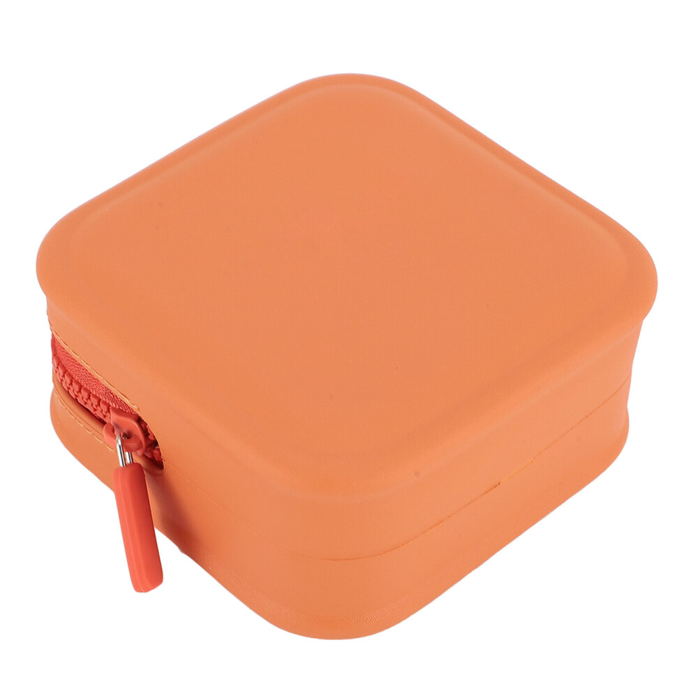 Small Cosmetic Bag Waterproof Eva Portable Stylish Makeup Zipper Case Compatible With Home Travel Orange 3169220897443