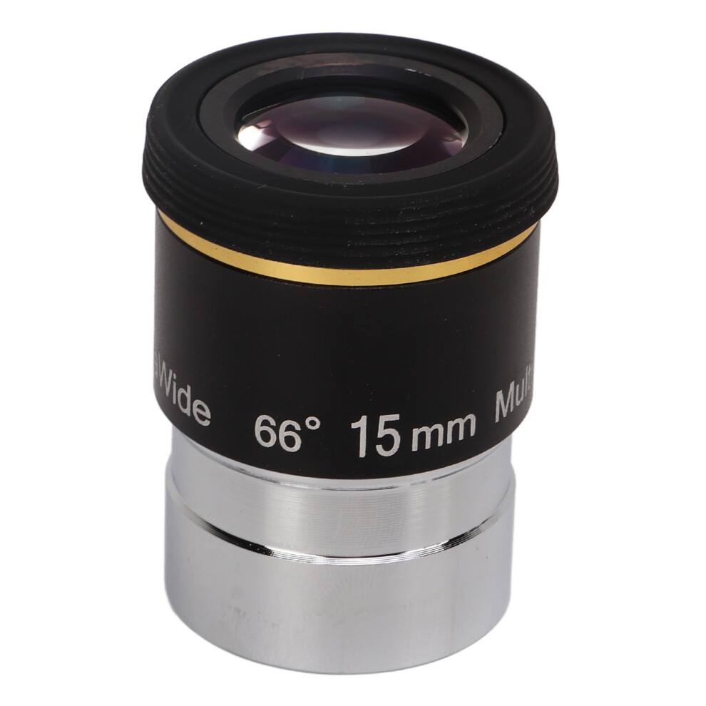 1.25 Inch 15Mm 66 Degree Wide Angle Telescope Eyepiece Astronomical Telescope Accessory For Observing Landscapes Bright Celestial Objects Nebulae 3124392691589