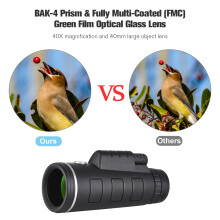40x60 Mini-Monokular-Teleskop, hohe Vergrößerung, HD-Qualität, mit 1/4-Zoll-Stativgewinde, Handyhalterung, für Reisen, Vogelbeobachtung und Jagd