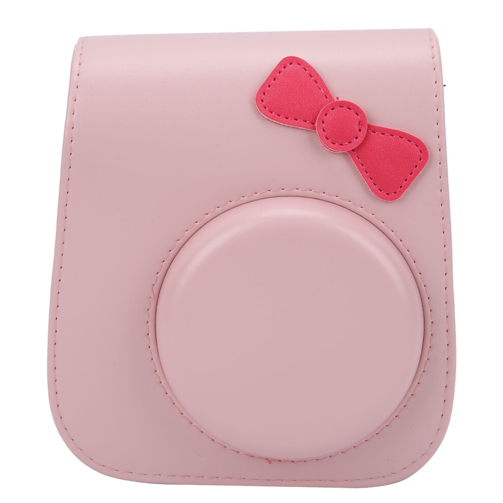 Pu Leather Antidrop Retro Shoulder Protective Camera Bag Pouch Compatible With Instax Mini11/8/9( ) Pink 3550216513841