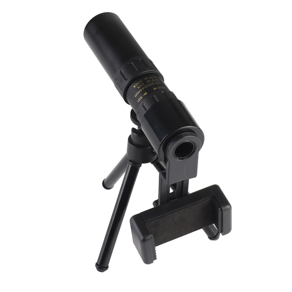 Monocular Telescope 10X-300X Magnification 40Mm Lens Monocular With Phone Holder And Mini Tripod Compatible With Bird Watching Concerts 3502123565598