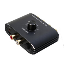 2 Way RCA Stereo Audio Switcher Bi-Directional with Volume Knob 2x1 / 1x2 RL RCA Stereo Audio Audio Splitter