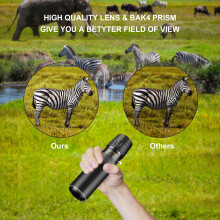 10X-30X Monocular Telescope Compact Portable with BAK4 Prism FMC Lens Carrying Bag for Concert Sports Events Bird Watching Camping Hiking
