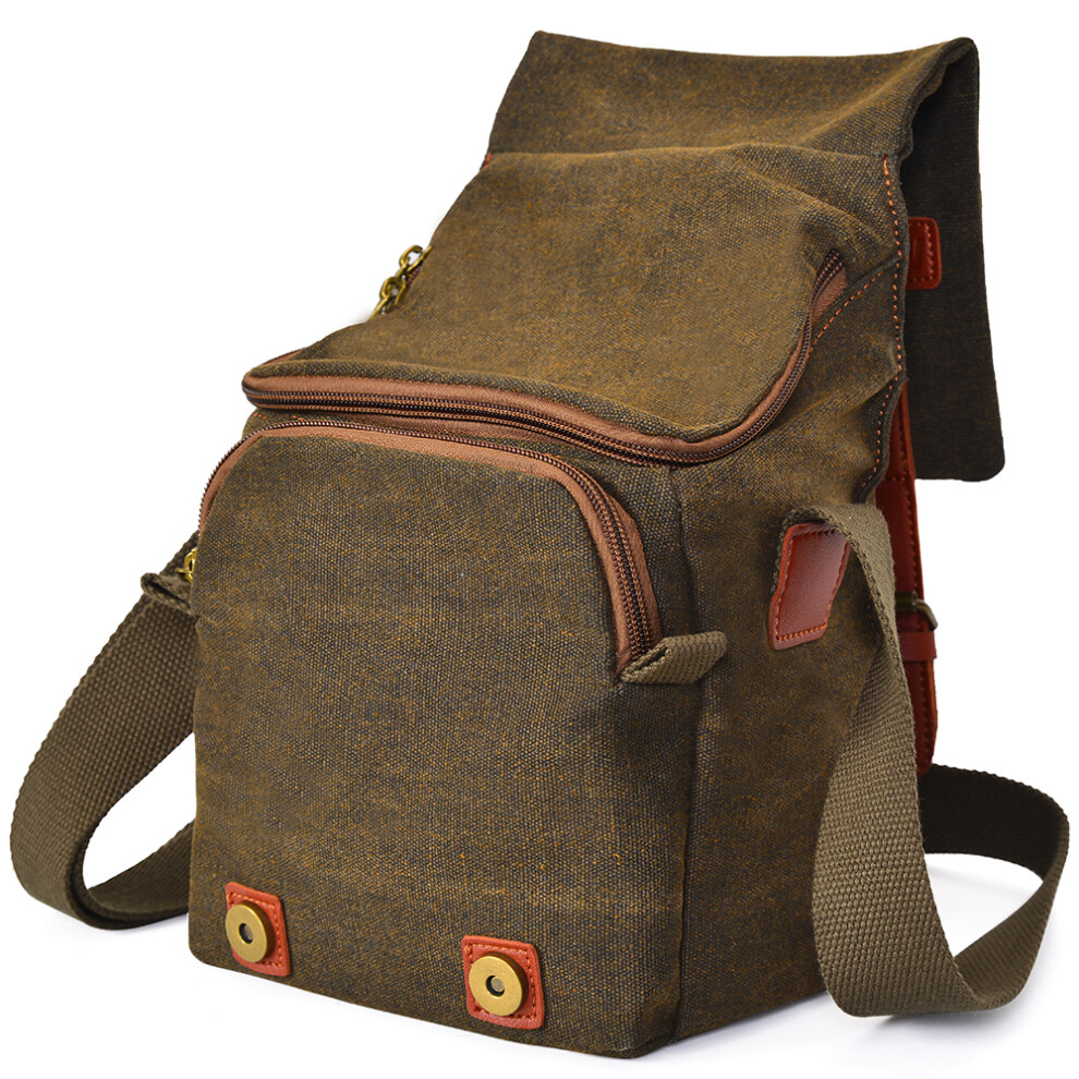 Caden Canvas Shoulder Camera Bag Messenger Bag Compatible With 1 Camera 1 Lens Compatible With Nikon Canon Sony Dslr Mirrorless Camera And Lens 3666642280148
