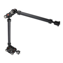 Camerastandaard met verstelbare arm van 530 mm, dubbele secties, uitschuifbare metalen arm.