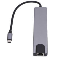 USB C Hub 8 in 1 USB Type C HD Multimedia Interface LAN Multi Port Adapter Splitter Storage Memory Card Reader Compatible With Phone Tablet Laptop