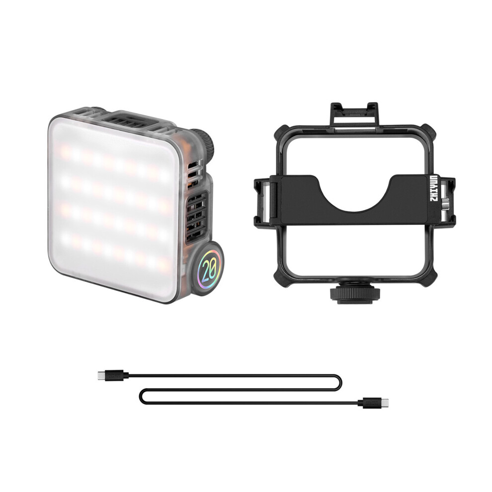 Zhiyun M20 Bi-Color Pocket Led Video 20W Photography Fill 2700K-6500K Dimmable Cri 95+ Magnetic Backside Built-In Battery 10 Ing Effects Light 3521947154108