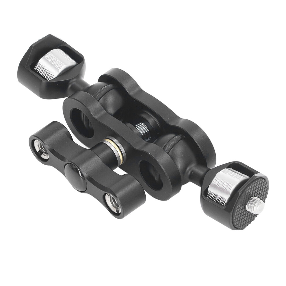 1/4In 360 Degree Rotatable Double Ball Head Aluminum Alloy Camera Multi Function Dual Ball Head Arm 3513289187746