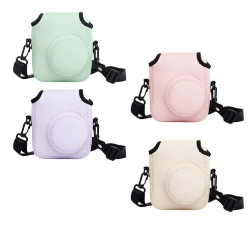 Soft Camera Case Stylish Shoulder Bag for Instax  12 Camera Storage with Shoulder Strap Easy Transportation Gray 2