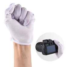 3-in-1 Kamerareinigungsset mit 1 Paar antistatischen Handschuhen, 1 Reinigungsbürste und 1 Reinigungstuch. Kompatibel mit digitalen DSLR-Kameras.
