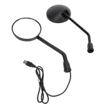 Motorfietsspiegel met 140 groothoek dashcam, 1080p, 32GB, cyclische opname, beeldstabilisatie, dashcam, geschikt voor gebruik met motorfietsen.