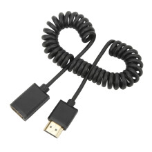 HD Multimedia Interface Male-to-Female Spiraalkabel 2K 4K 60Hz 1,8M Veerdraad HD TV Computer Notebook Scherm Projector Kabel