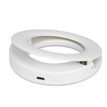 XJ-19 Luce anulare portatile ricaricabile con 40 LED per selfie, temperatura colore 3200K-6500K, compatibile con cellulari, trucco, concerti dal vivo.