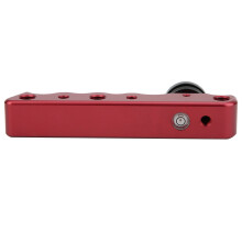 Rode volledig metalen universele handheld multifunctionele DV-houder van luchtvaartaluminium met flitsschoenbevestiging.