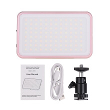 Andoer FL-08 Mini LED-videolichtpaneel 3000K-5500K dimbaar ingebouwde oplaadbare batterij cold shoe-bevestiging voor Canon Nikon Sony DSLR-camera's