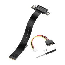 M.2 M-Key PCI-E4.0 2280 NGFF to PCIe X4 Extension Cable M2 to PCI-E 4X Female Riser Cable for M2 2230 (M.2 180 Degree)