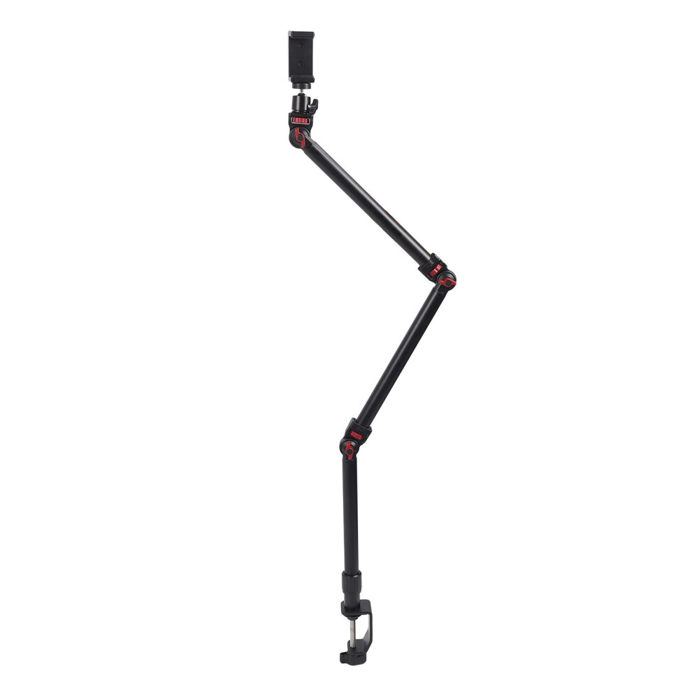 Articulating Arm 3 Section Adjustable Detachable 1/4Inch 3/8Inch 5/8Inch Screw 360 Ball Head C Clamp Aluminum Overhead Camera Mount Desk Stand 3017892592053