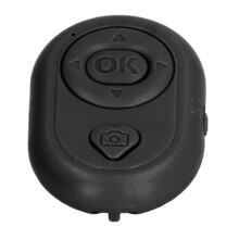 Controle Remoto Bluetooth 4.0 para Câmera com Obturador Sem Fio e Virador de Páginas: Crie Fotos e Vídeos Incríveis Sem Usar as Mãos (Preto)
