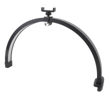 Lampe de bureau demi-lune 22 pouces avec interrupteur tactile, lumière d'appoint, pliable, 20 W, avec pince pour téléphone. Prise britannique.